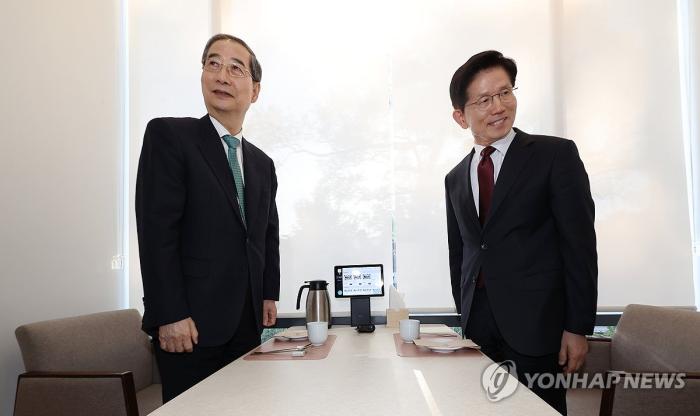 김문수·한덕수, 대선 단일화 2차 담판 기사 이미지