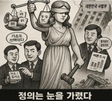 "정의의 저울, 기울어진 법봉" 기사 이미지
