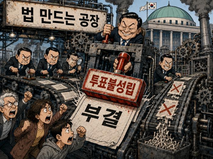 투표불성립이라는 궤변.. 명백한 부결!