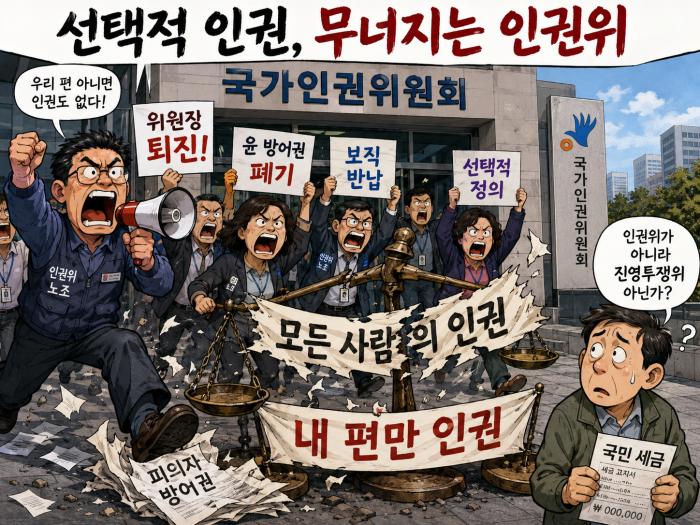 '인권'의 탈을 쓴 '야만'의 폭거