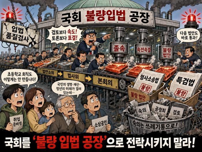 불량품 생산공장으로 전락한 국회